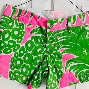 Lilly Pulitzer Vibrant Green and Pink Women's Shorts